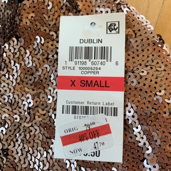 NWT Sparkle and Shine Bar III Sequin Bronze Pencil Skirt - XS New Holiday - Picture 3 of 7